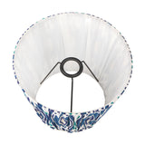 Izara Ocean Blue Ikat Pleated Tapered Lampshade - 40cm