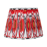 Izara Red Ikat Pleated Tapered Lampshade - 40cm