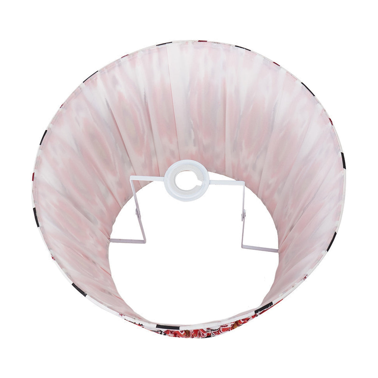 Izara Red Ikat Pleated Tapered Lampshade - 40cm