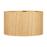 Stellan Gold Slubbed Silk Mix Lined Cylinder Lampshade, 30cm wide, in a straight drum shape with a textured fabric finish and gold-toned interior, shown on a plain white background.