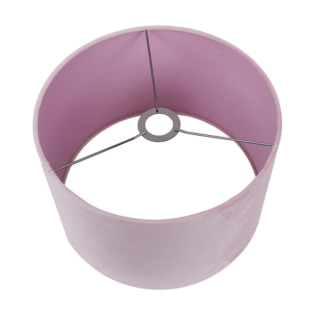Rene Blush Velvet Cylinder Lampshade - 40cm