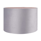 Rene Light Grey Velvet Cylinder Lampshade - 40cm
