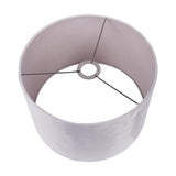 Rene Light Grey Velvet Cylinder Lampshade - 40cm