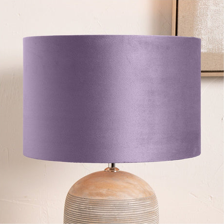 Rene Lilac Velvet Cylinder Lampshade - 40cm