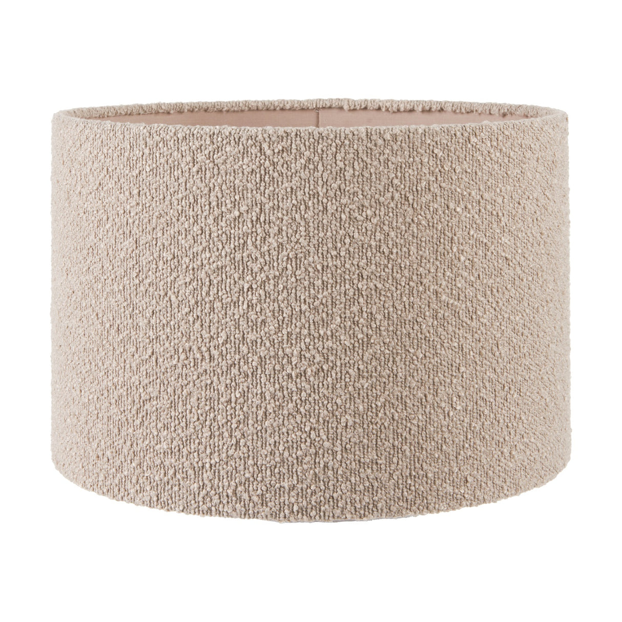 Rouen Taupe Boucle Cylinder Lampshade - 30cm