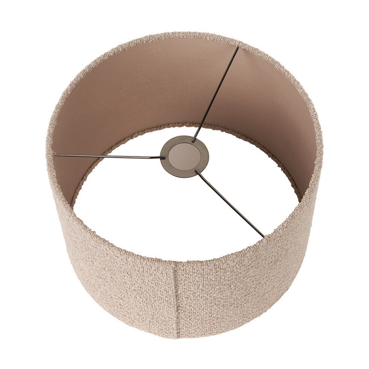 Rouen Taupe Boucle Cylinder Lampshade - 30cm