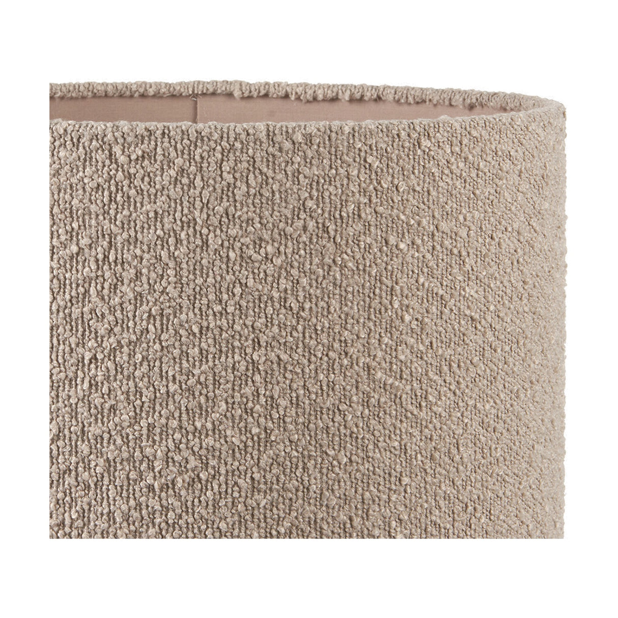 Rouen Taupe Boucle Cylinder Lampshade - 30cm