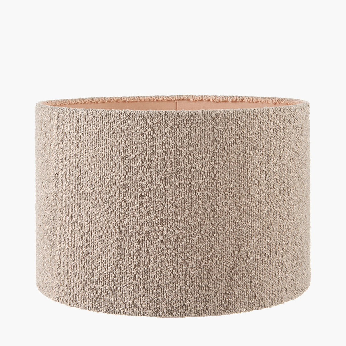 Rouen Taupe Boucle Cylinder Lampshade - 30cm