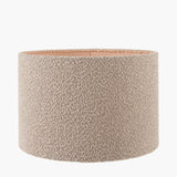 Rouen Taupe Boucle Cylinder Lampshade - 30cm