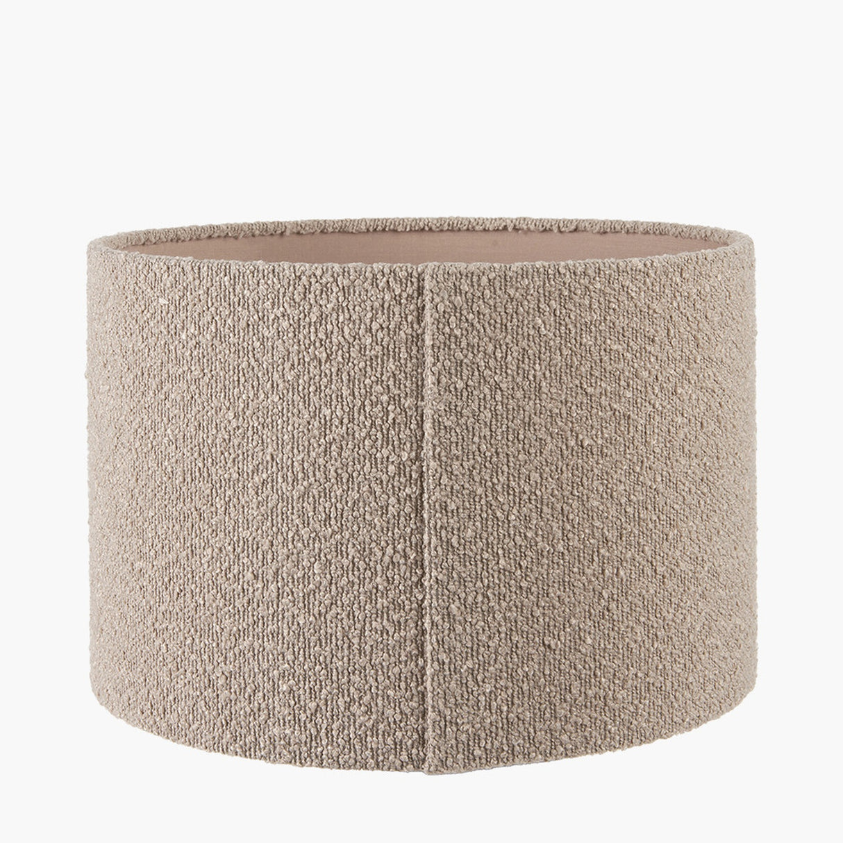 Rouen Taupe Boucle Cylinder Lampshade - 30cm