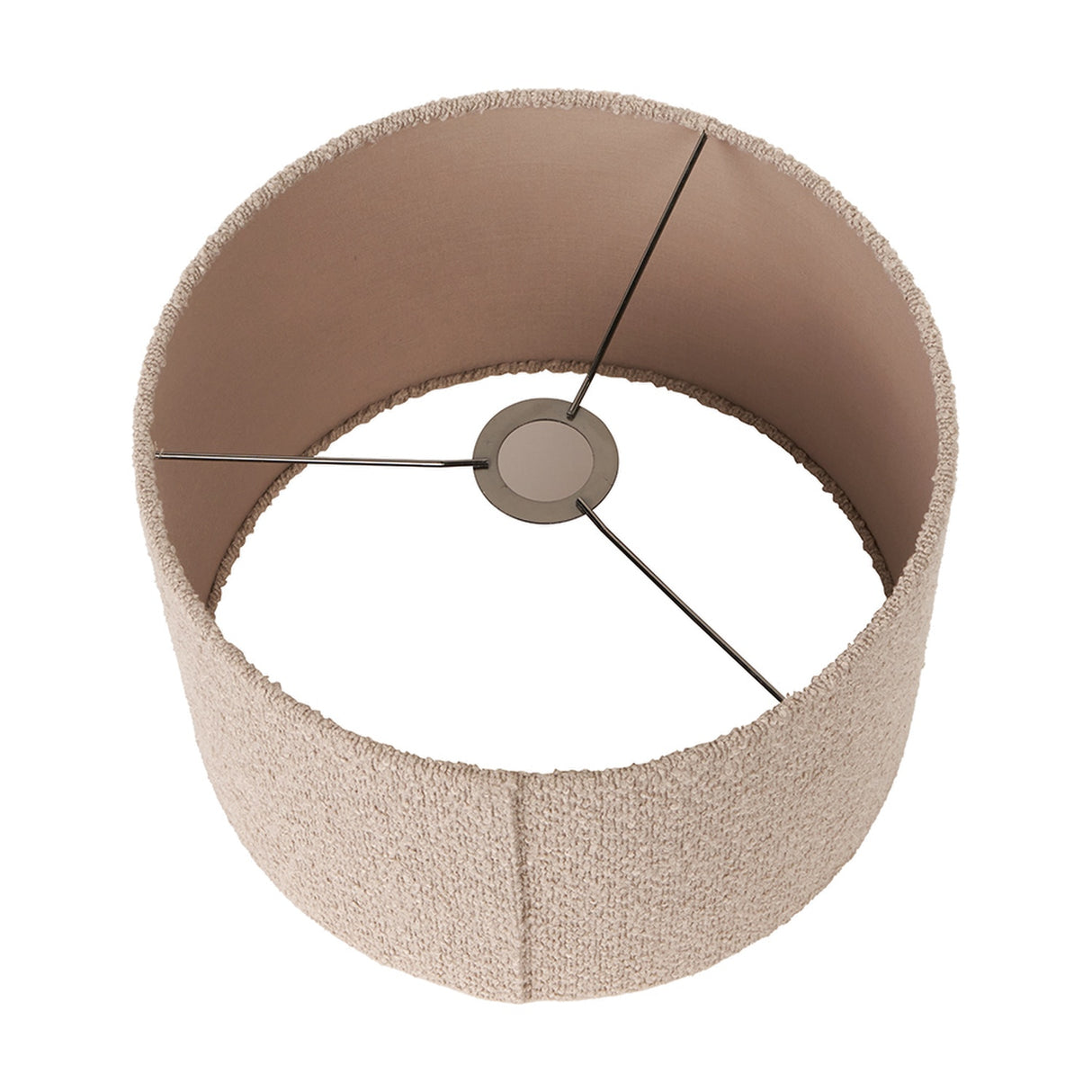 Rouen Taupe Boucle Cylinder Lampshade - 45cm