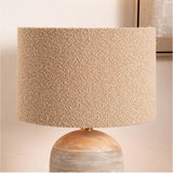 Rouen Taupe Boucle Cylinder Lampshade - 45cm