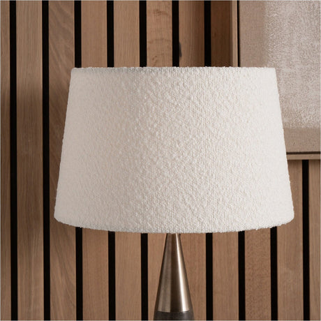 Martigues White Boucle Tapered Lampshade - 30cm