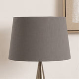 Lys Steel Grey Self Lined Linen Tapered Lampshade - 35cm