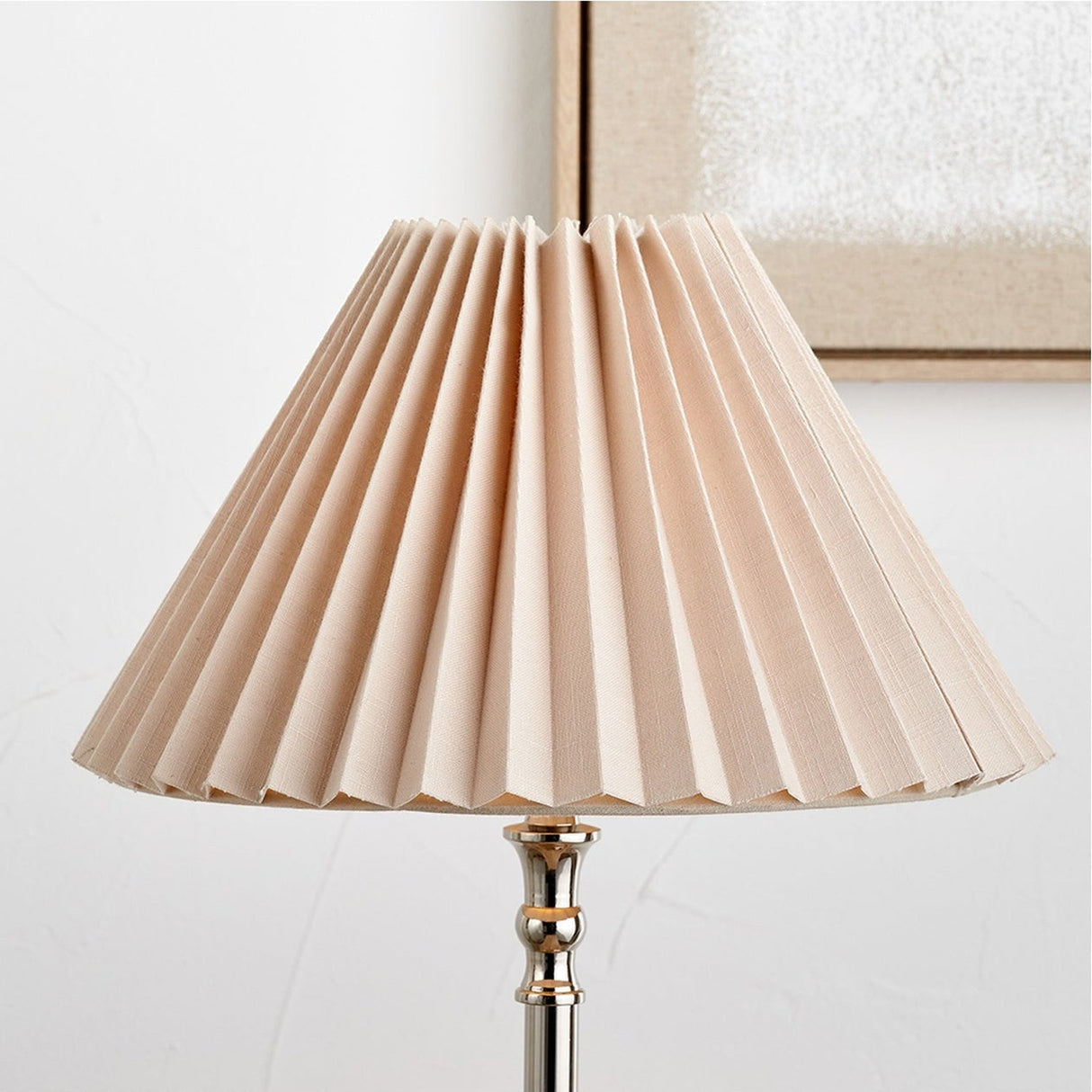 Amelia Linen Hard Pleated Tapered Lampshade - 35cm
