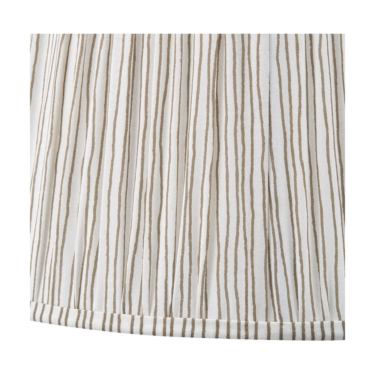 Thiago Natural Stripe Pleated Tapered Lampshade - 40cm