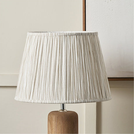 Thiago Natural Stripe Pleated Tapered Lampshade - 45cm