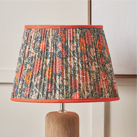 Floressa Red Floral Pleated Tapered Lamp Shade - 25cm
