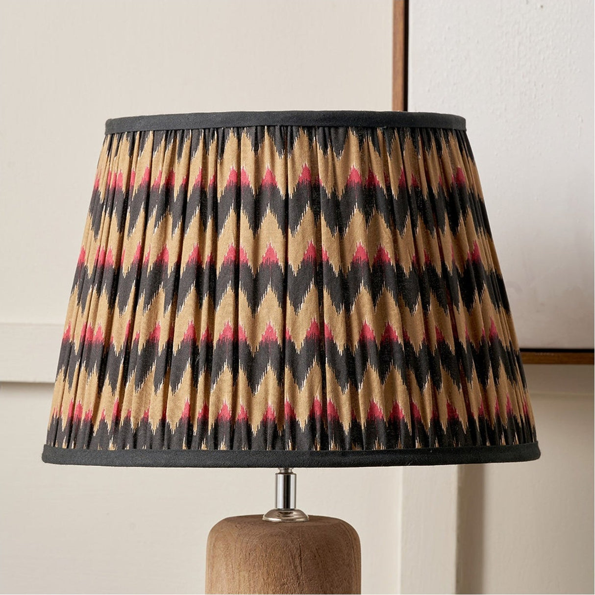 Athira Multi Chevron Design Pleated Tapered Lamp Shade - 25cm