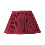 Malia Mulberry Red Pleated Scalloped Tapered Lamp Shade - 25cm
