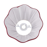 Malia Mulberry Red Pleated Scalloped Tapered Lamp Shade - 25cm