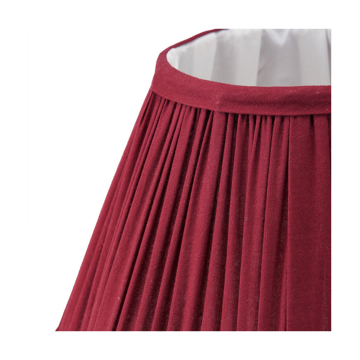 Malia Mulberry Red Pleated Scalloped Tapered Lamp Shade - 25cm