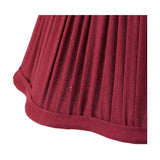 Malia Mulberry Red Pleated Scalloped Tapered Lamp Shade - 25cm