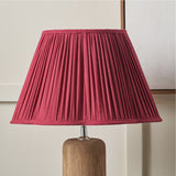 Malia Mulberry Red Pleated Scalloped Tapered Lamp Shade - 25cm