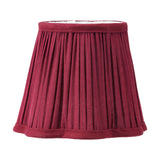 Malia Mulberry Red Pleated Scalloped Tapered Lamp Shade - 18cm