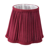 Malia Mulberry Red Pleated Scalloped Tapered Lamp Shade - 18cm