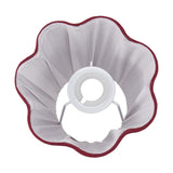 Malia Mulberry Red Pleated Scalloped Tapered Lamp Shade - 18cm