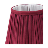 Malia Mulberry Red Pleated Scalloped Tapered Lamp Shade - 18cm