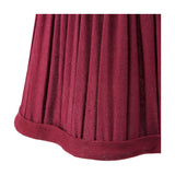 Malia Mulberry Red Pleated Scalloped Tapered Lamp Shade - 18cm