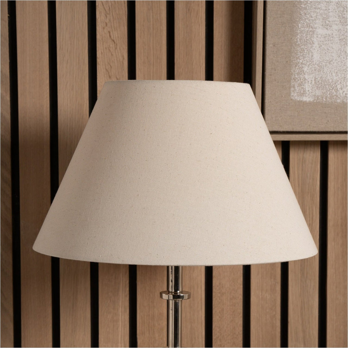 Seychelles Cream Slubby Cotton Empire Lampshade - 30cm