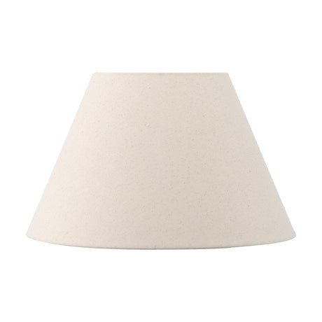 Seychelles Cream Slubby Cotton Empire Lampshade, 45cm wide, tapered fabric shade in cream, shown on a plain white background.