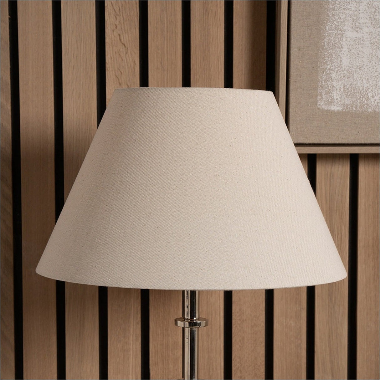 Seychelles Cream Slubby Cotton Empire Lampshade - 45cm
