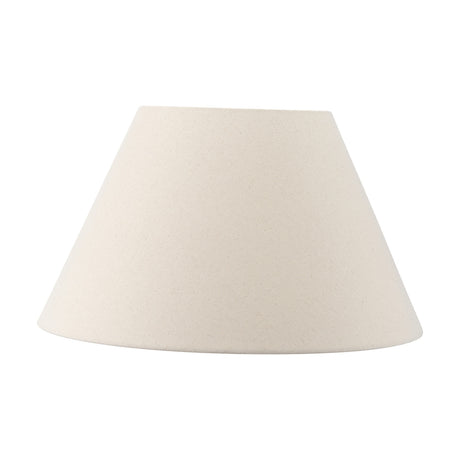 Seychelles Cream Slubby Cotton Empire Lampshade, 55cm, in slubby cotton fabric with a tapered conical shape, shown on a plain white background.
