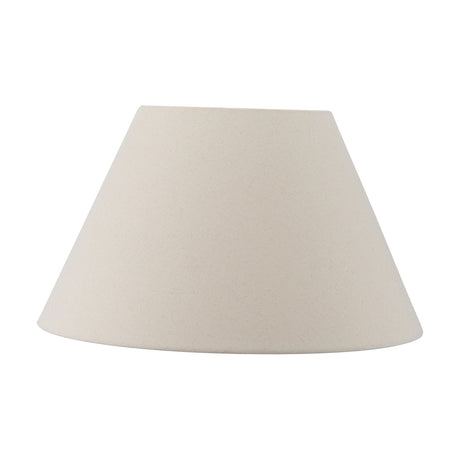 Seychelles Cream Slubby Cotton Empire Lampshade, 60cm, in cotton fabric with a tapered cone shape, shown against a plain white background.