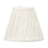 Garbo Cream Silk Mix Pinch Pleated Tapered Candle Clip Lampshade