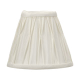 Garbo Cream Silk Mix Pinch Pleated Tapered Candle Clip Lampshade