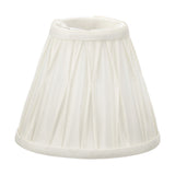 Garbo Cream Silk Mix Pinch Pleated Tapered Candle Clip Lampshade