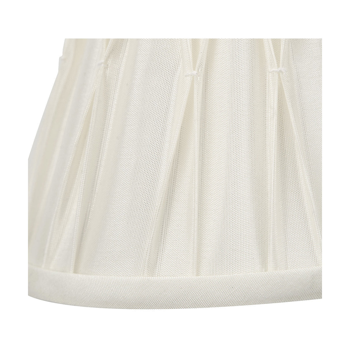 Garbo Cream Silk Mix Pinch Pleated Tapered Candle Clip Lampshade