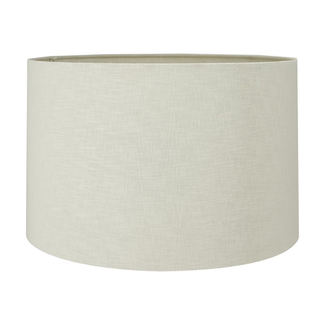 Lino Cream Self Lined Linen Cylinder Lampshade, 25cm wide, with a plain cream fabric finish shown against a white background.