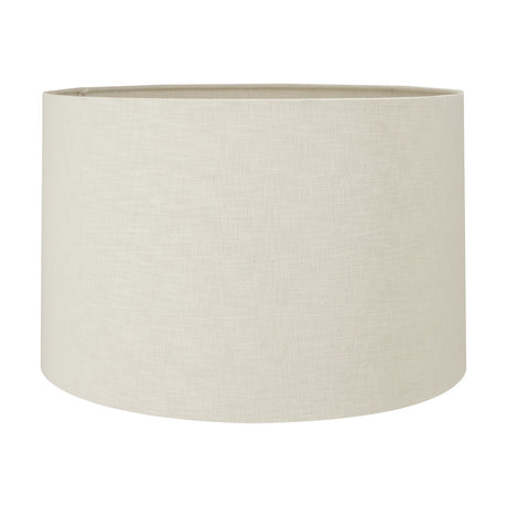 Lino Cream Self Lined Linen Cylinder Lampshade, 30cm wide, in a plain drum shape with self-lined cream linen fabric, shown against a plain white background.