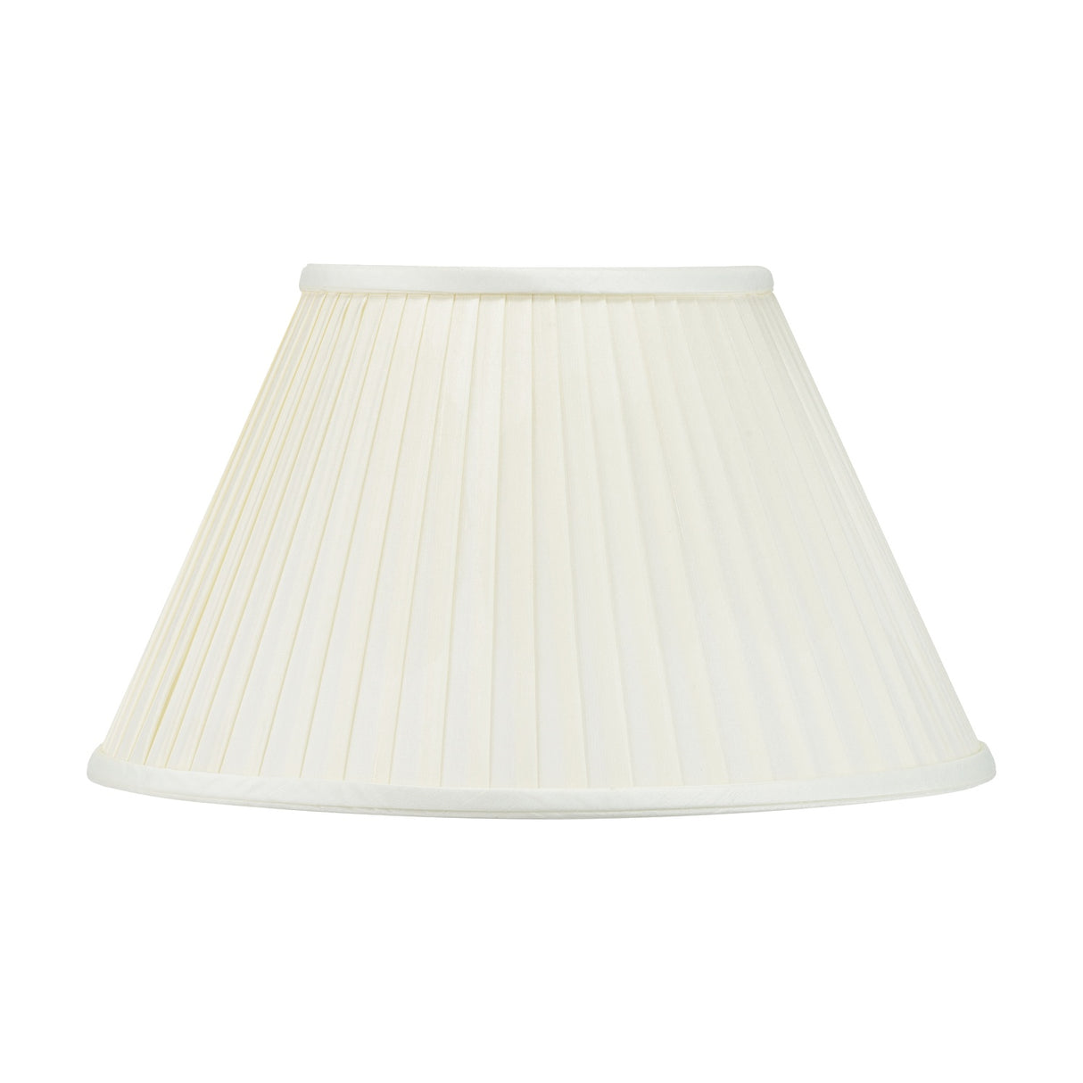 Bacall Almond Silk Knife Pleated Empire Lampshade - 45cm