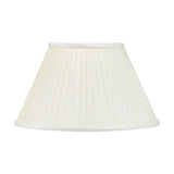 Bacall Almond Silk Knife Pleated Empire Lampshade - 45cm