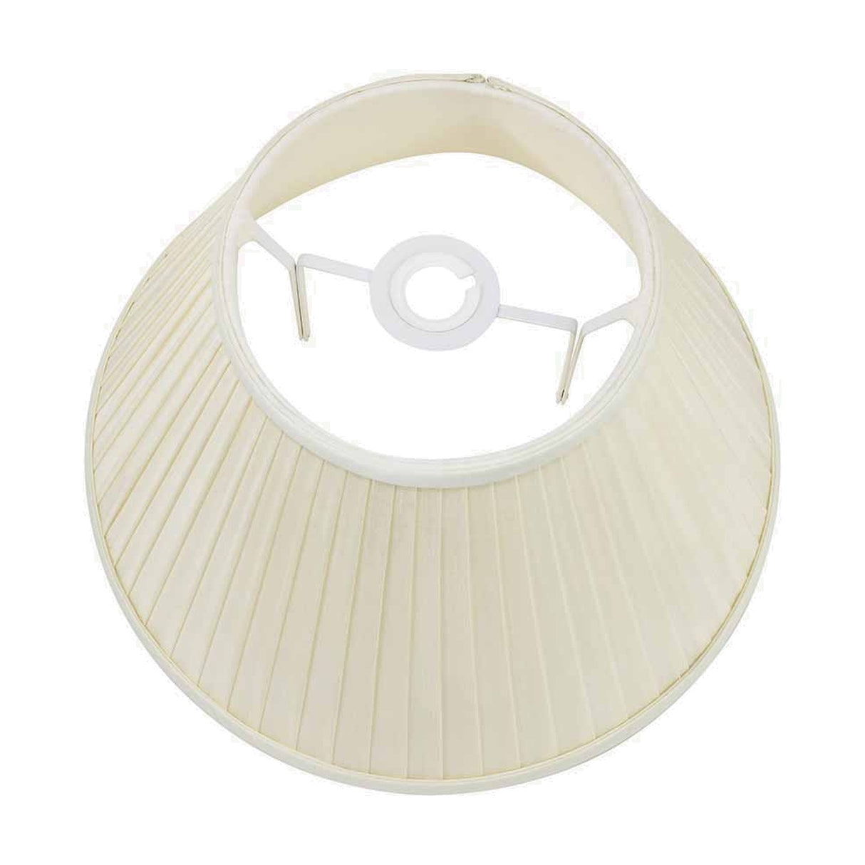 Bacall Almond Silk Knife Pleated Empire Lampshade - 45cm