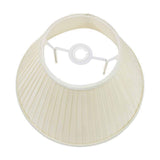 Bacall Almond Silk Knife Pleated Empire Lampshade - 45cm