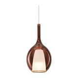 Kalique Raindrop Pendant Light 180mm - Chrome & Copper Glass