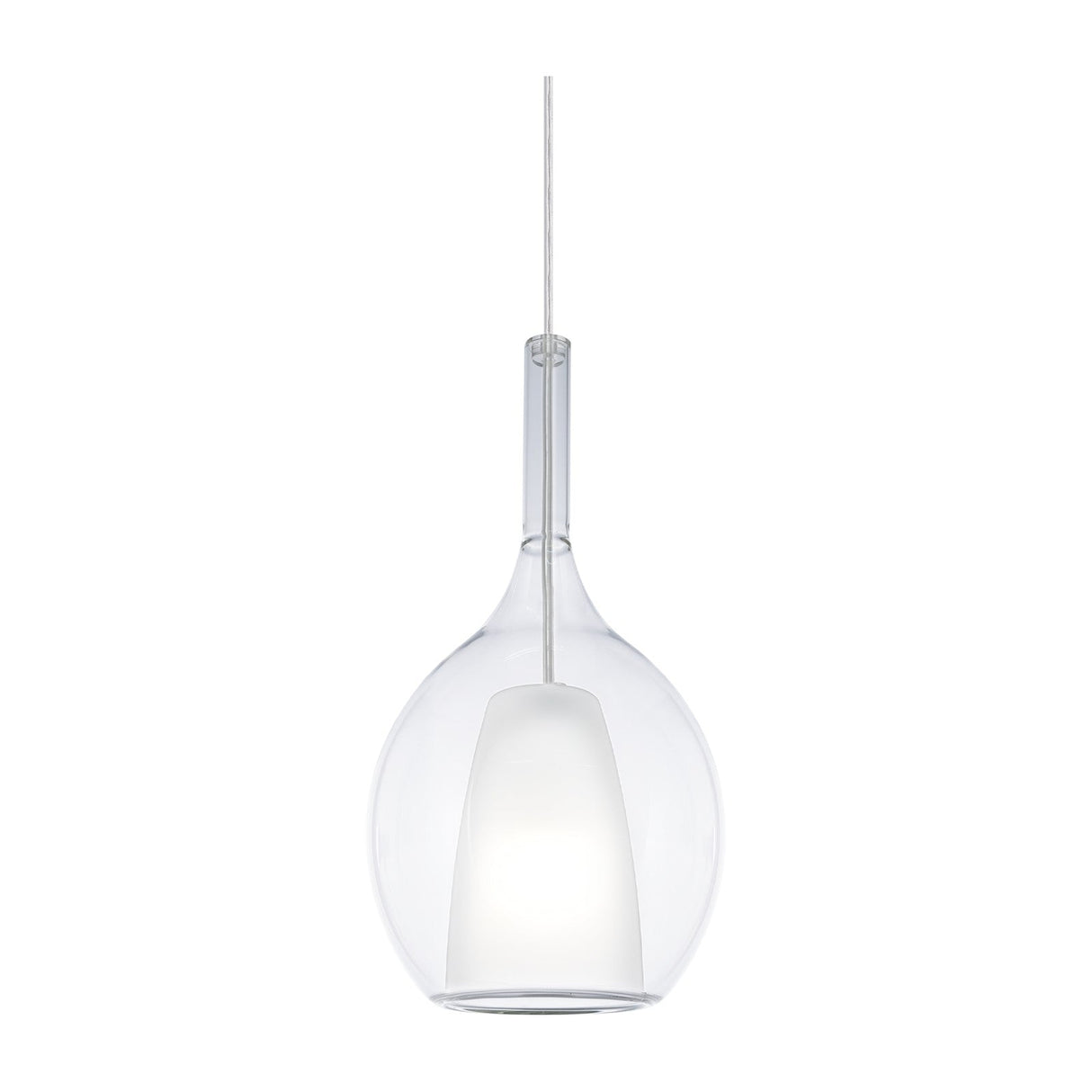 Kalique Raindrop Pendant Light 180mm - Chrome & Clear Glass